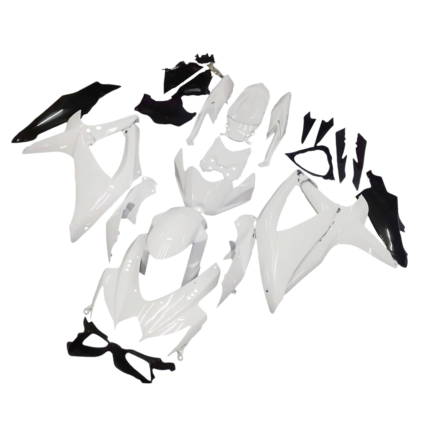 Carene 2008-2010 Suzuki GSXR 600 750 Bianco Nero GSXR Racing Generico