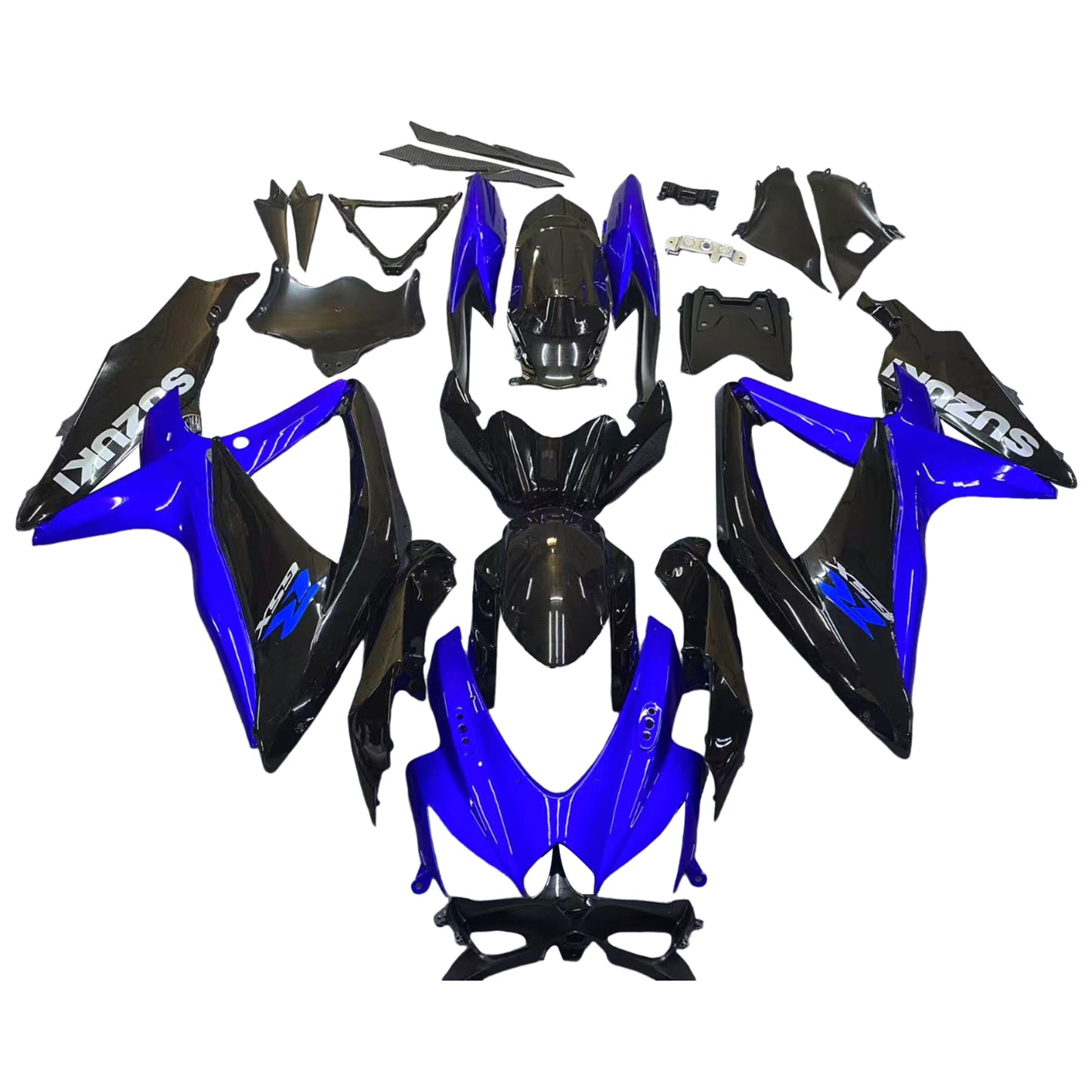 Per GSXR 600/750 2008-2010 Carrozzeria Carena Blu ABS Stampato ad iniezione Plastica Set Generico