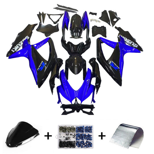 Carene 2008-2010 Suzuki GSXR 600 750 Blu Nero GSXR Racing Generico