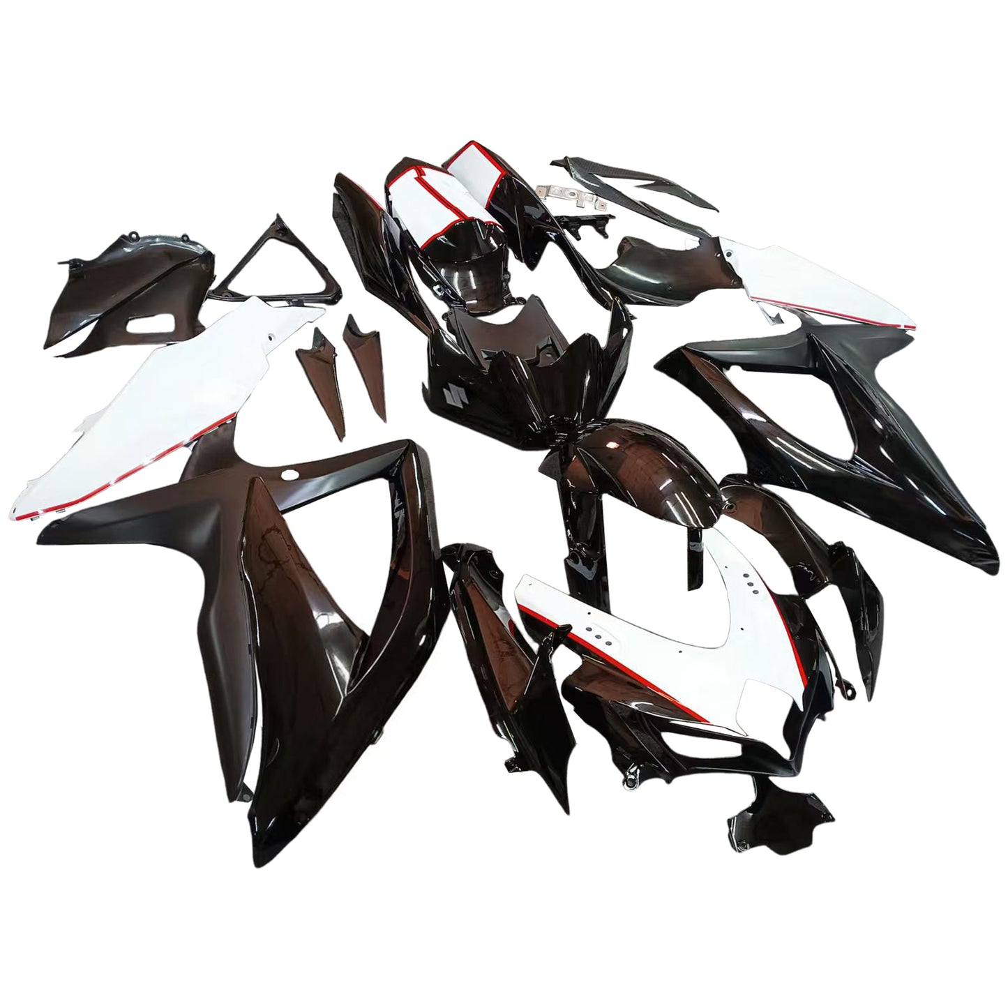 Carene 2008-2010 Suzuki GSXR 600 750 Nero Bianco GSXR Generico