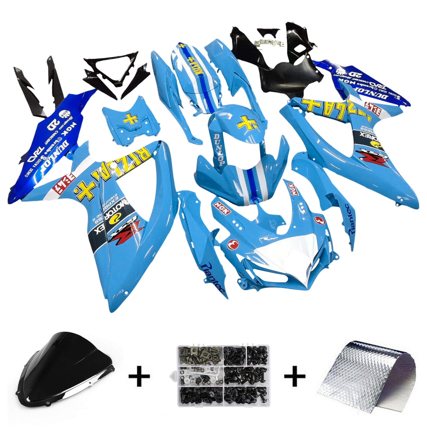 Amotopart 2008-2010 Suzuki GSX-R 600 GSX-R 750 Kit trigger blu