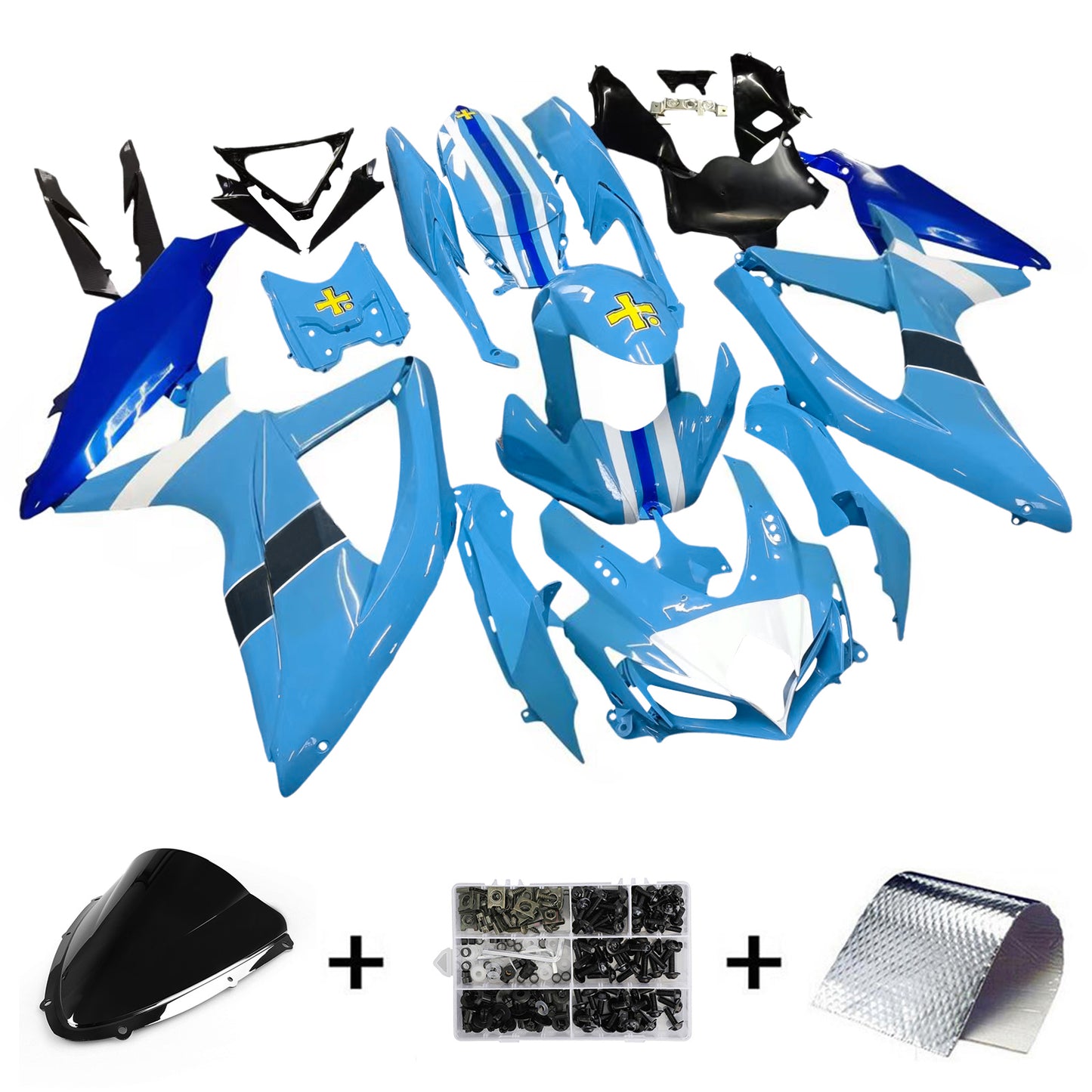Amotopart 2008-2010 Suzuki GSX-R 600 GSX-R 750 Kit trigger blu