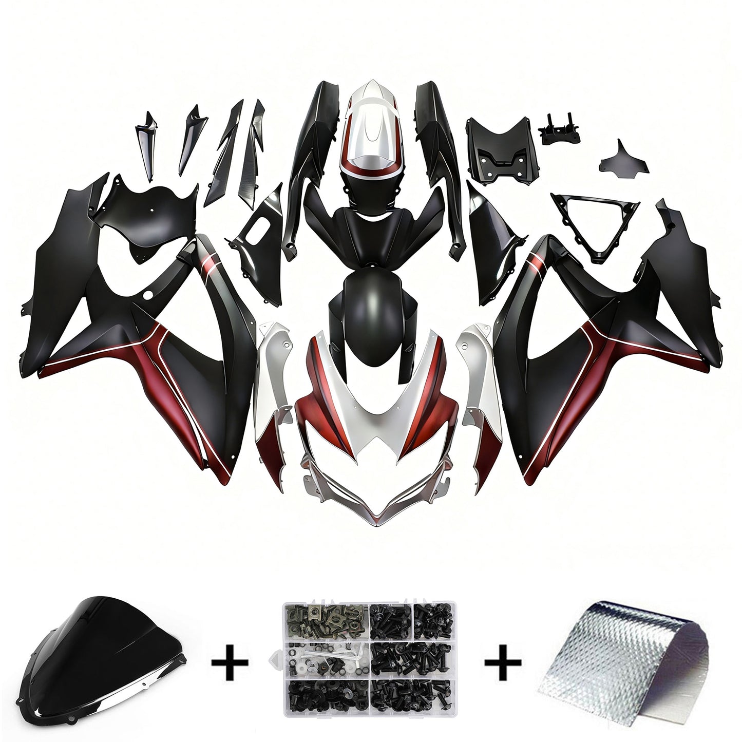Kit carenatura iniezione carrozzeria plastica ABS per Suzuki GSXR 600/750 2008-2010 K8