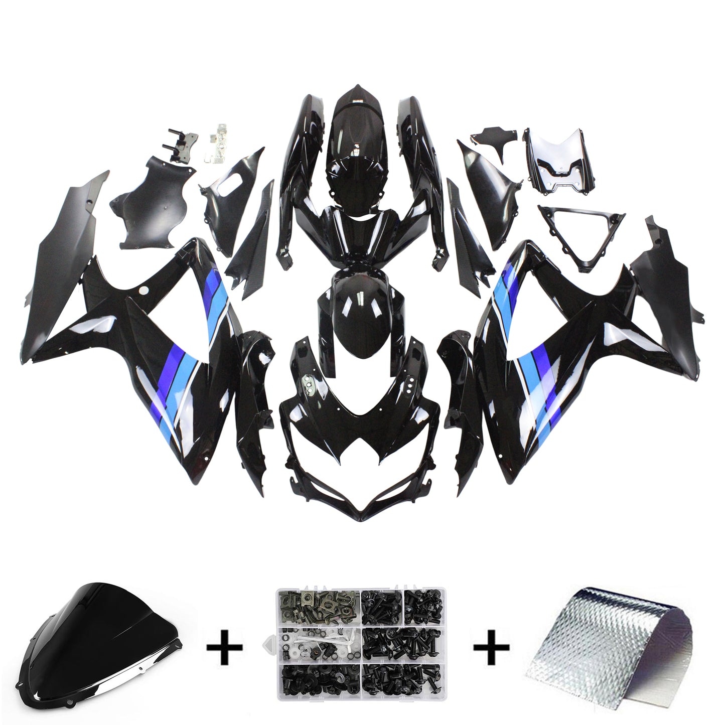 Suzuki GSXR 600/750 2008-2010 Kit Carena Carrozzeria Plastica ABS K8