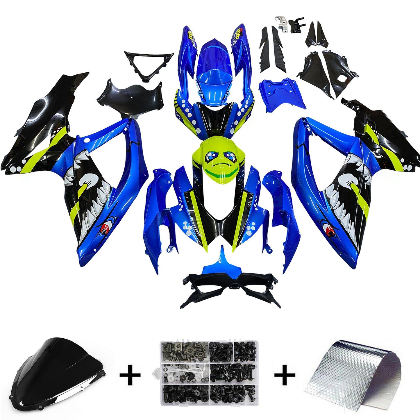 Kit carena carrozzeria in plastica ABS per Suzuki GSXR 600/750 2008-2010 K8