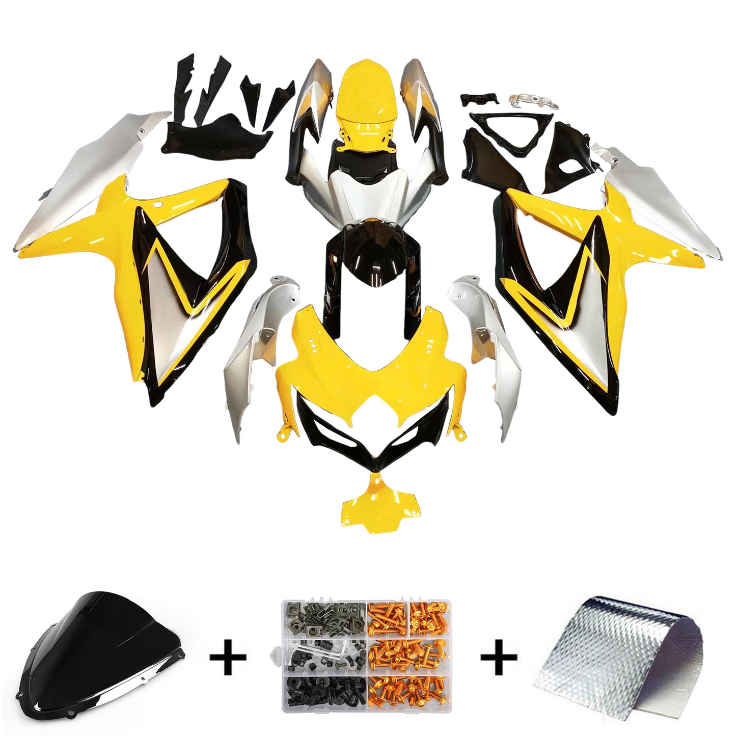 Suzuki GSXR 600/750 2008-2010 Kit Carena Carrozzeria Plastica ABS K8