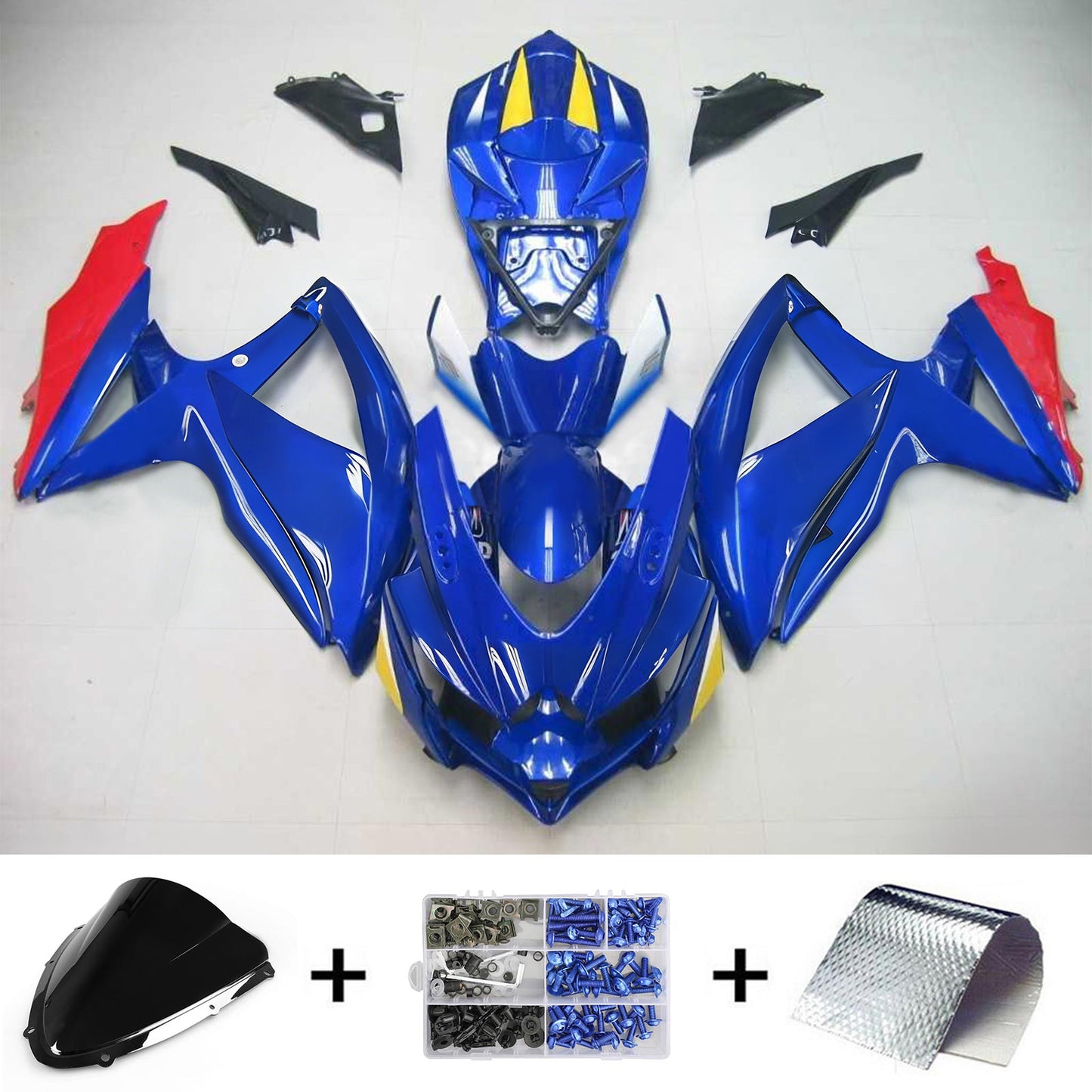 Suzuki GSXR 600/750 2008-2010 Kit Carena Carrozzeria Plastica ABS K8