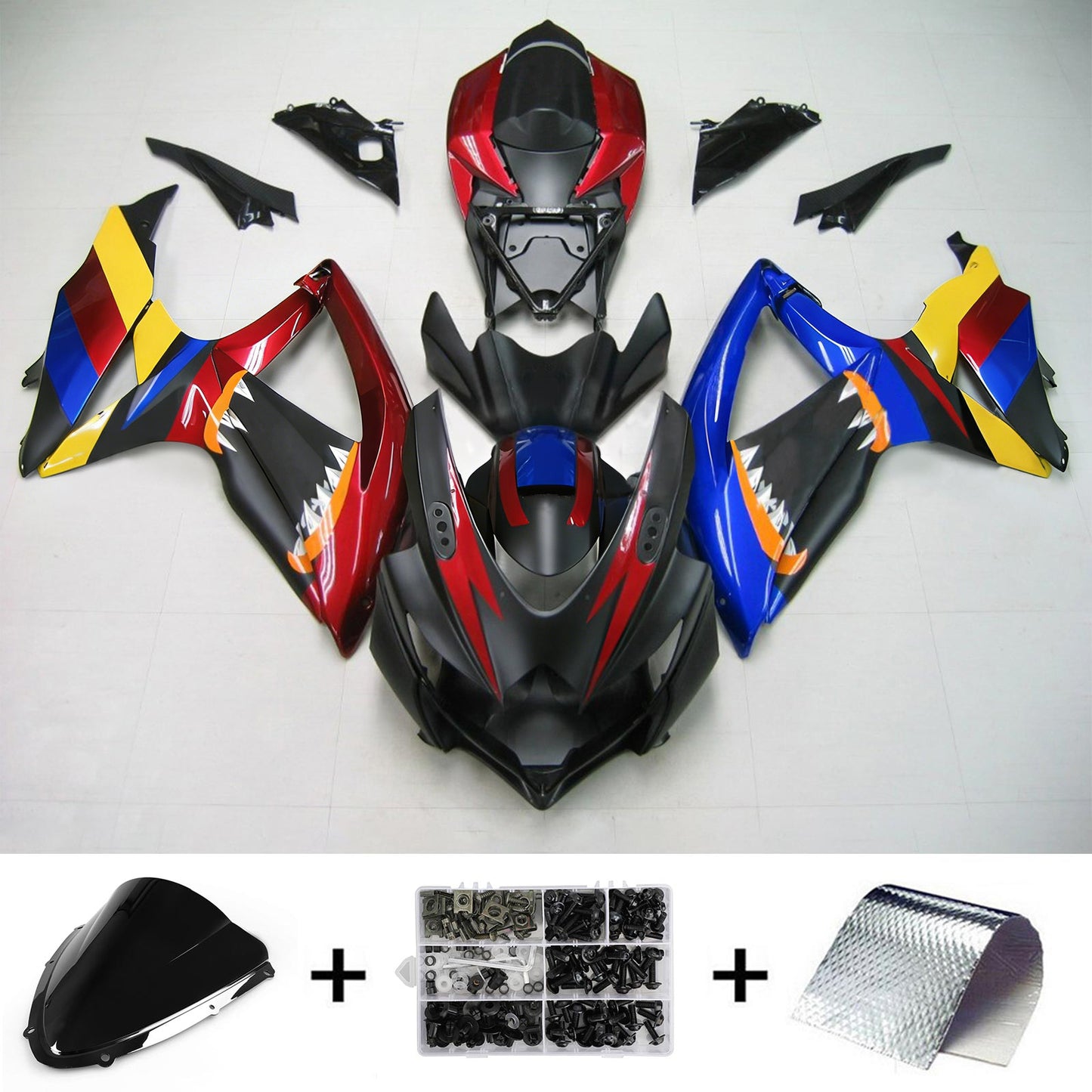 Suzuki GSXR 600/750 2008-2010 Kit Carena Carrozzeria Plastica ABS K8