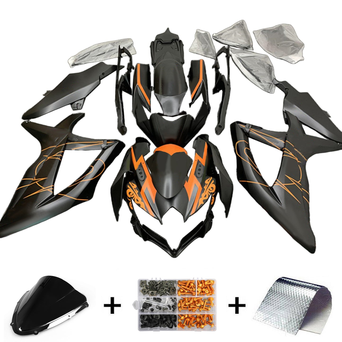 Amotopart Kit carena Suzuki GSXR 600/750 2008-2010 K8 Carrozzeria Plastica ABS