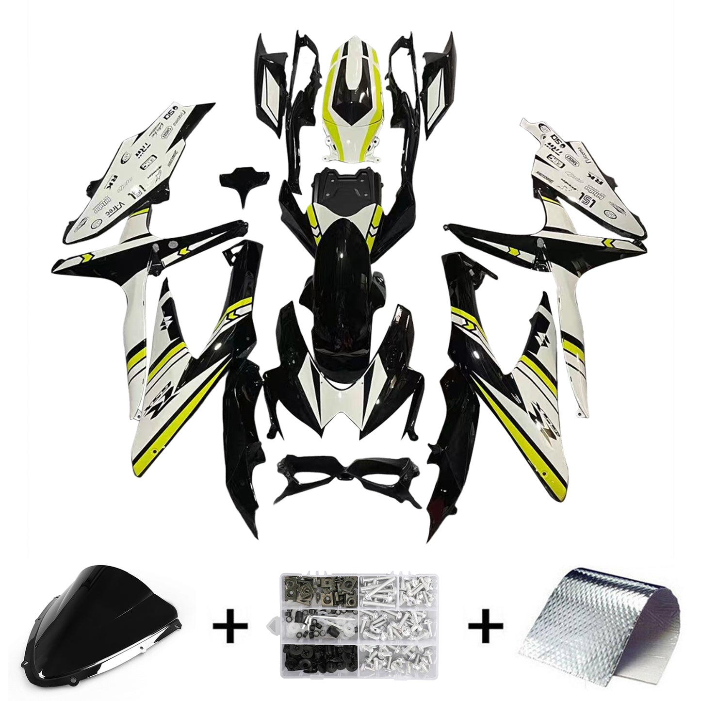 Amotopart Kit carena Suzuki GSXR 600/750 2008-2010 K8 Carrozzeria Plastica ABS