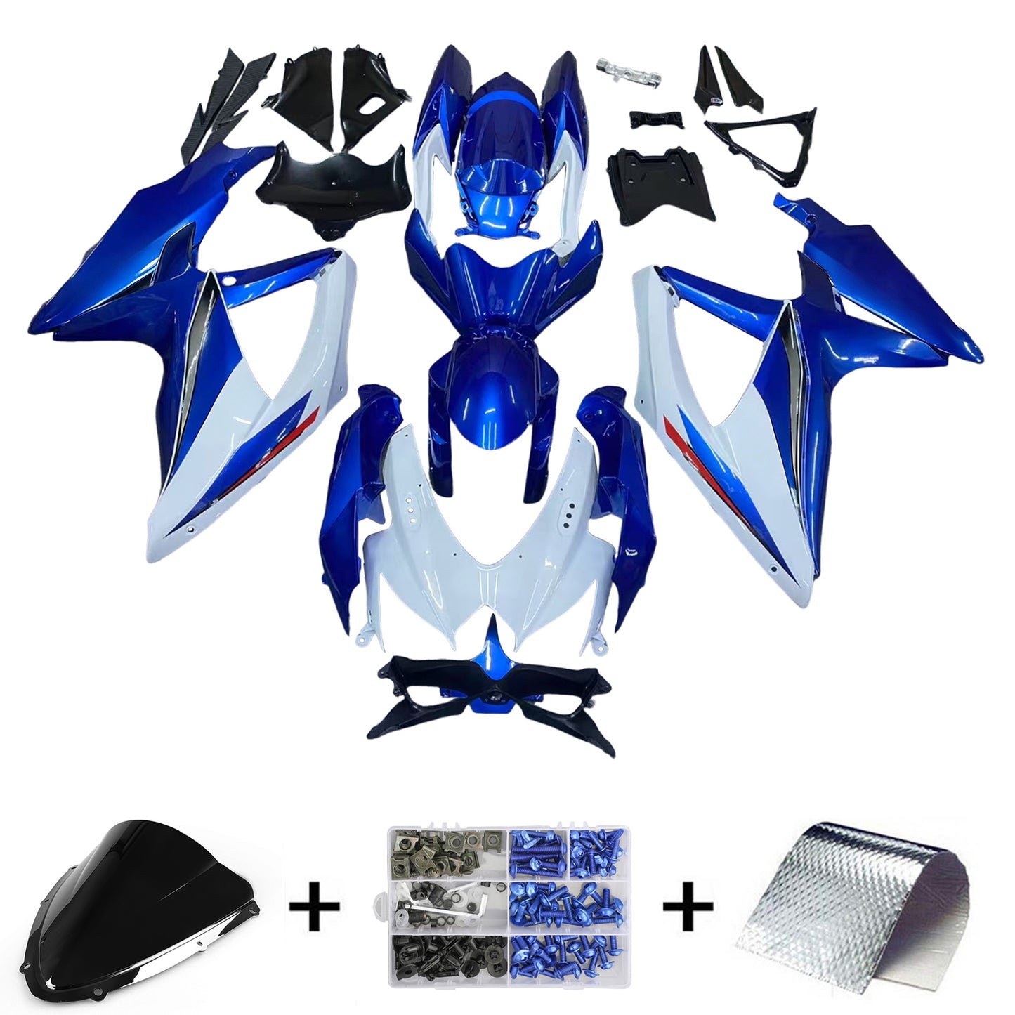 Kit carena iniezione Suzuki GSXR 600/750 K8 2008-2010 Carrozzeria in plastica ABS