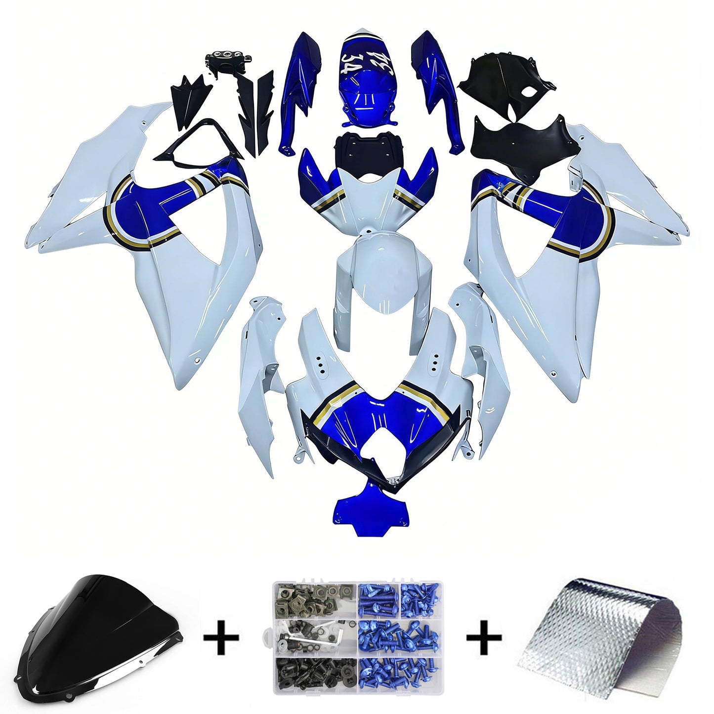 Kit carena iniezione Suzuki GSXR 600/750 K8 2008-2010 Carrozzeria in plastica ABS
