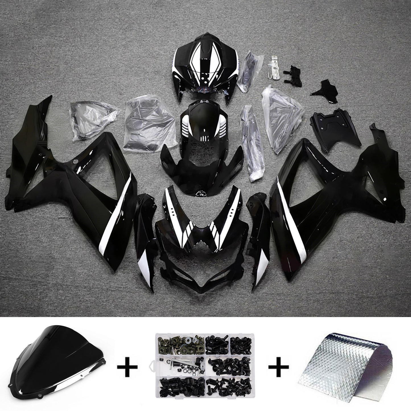 Kit carenatura iniezione plastica ABS per Suzuki GSXR 600/750 2008-2010 K8