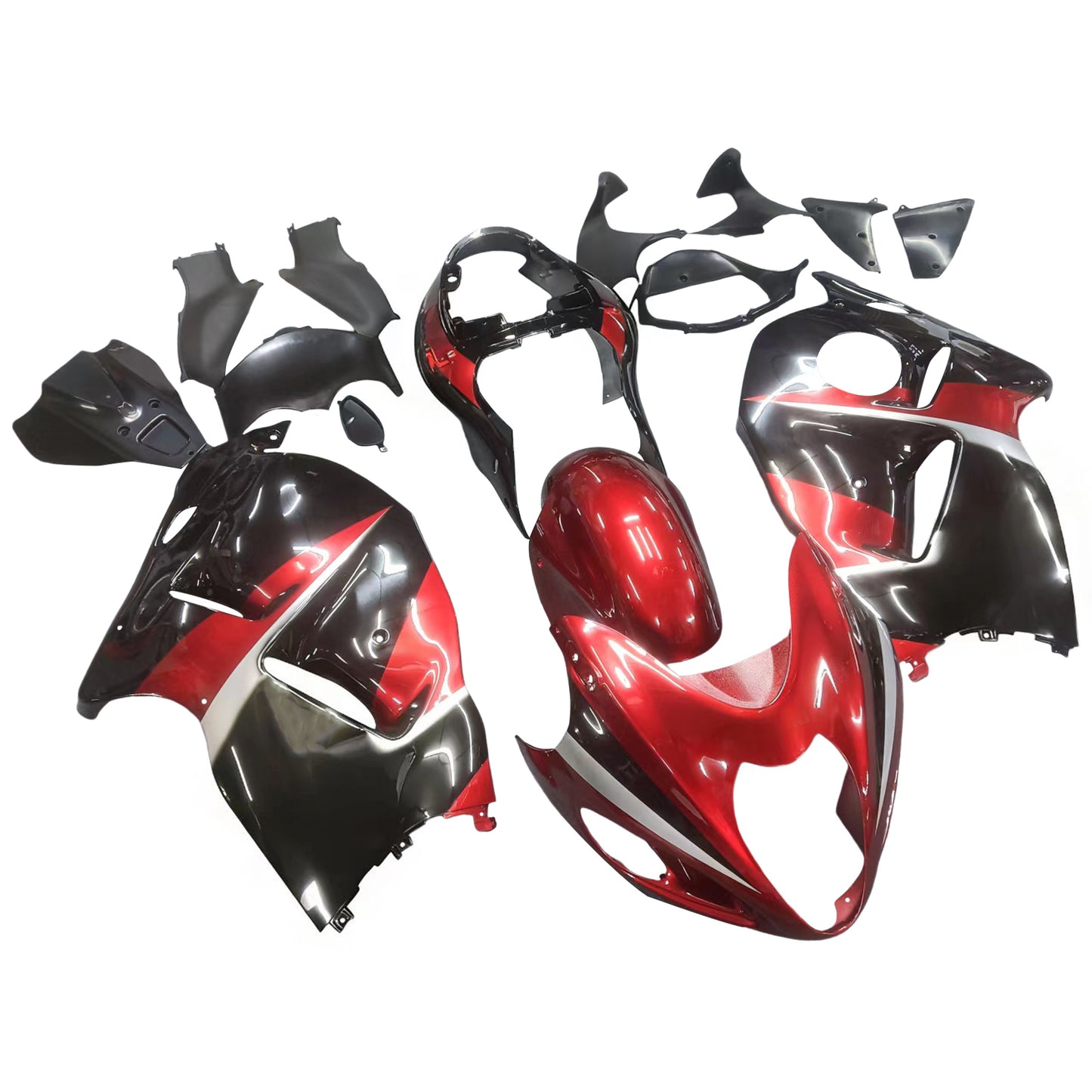 Amotopart Suzuki Hayabusa GSXR1300 1999-2007 Defezione G-Black & Red Kit