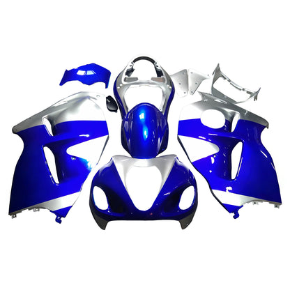 Amotopart Suzuki Hayabusa GSXR1300 1999-2007 Kit di pulizia blu e sliver