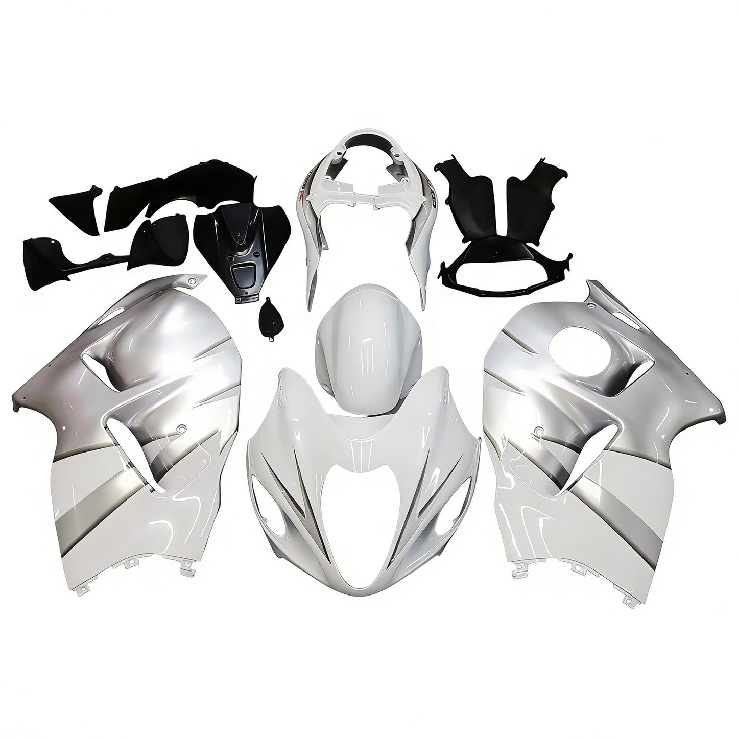 Amotopart Suzuki Hayabusa GSXR1300 1999-2007 kit bianco