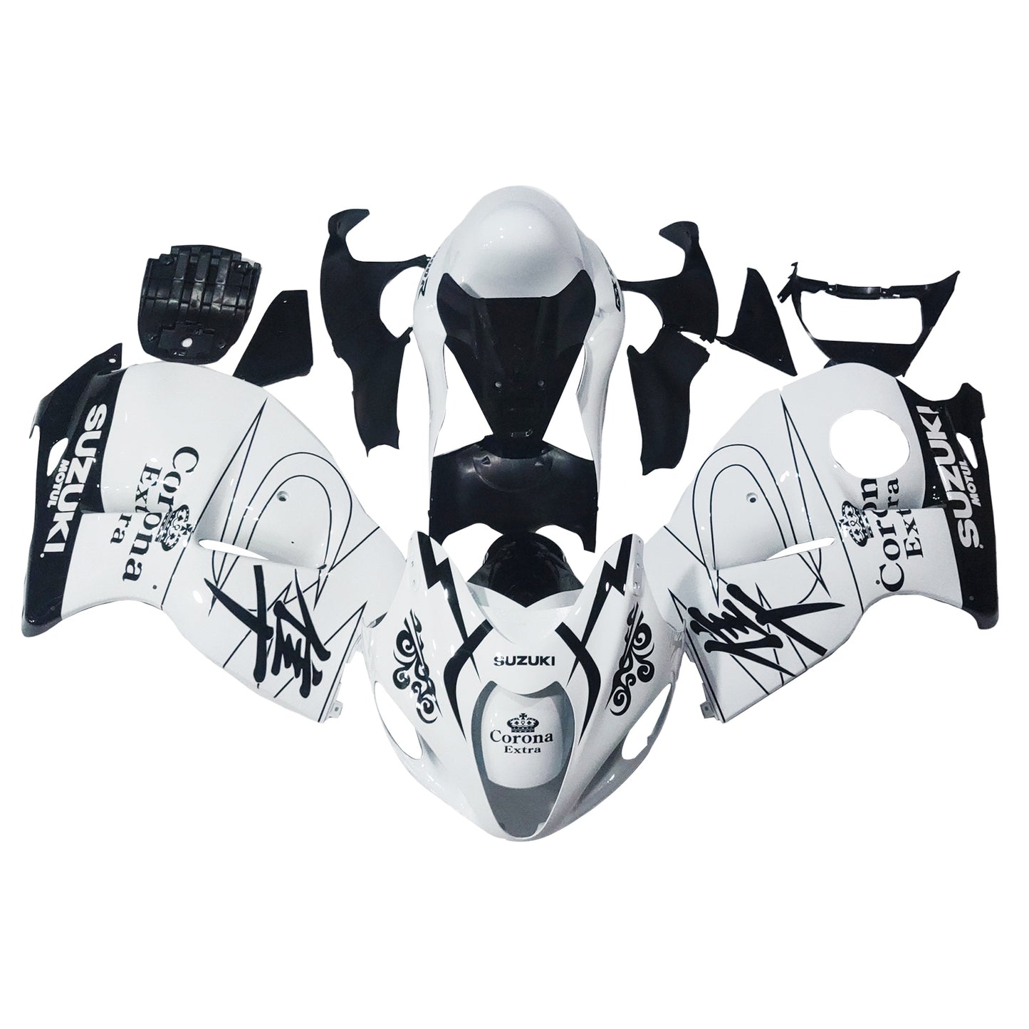 Carene 1999-2007 Suzuki GSX1300 Hayabusa Bianco Alstare Corona Racing Generico
