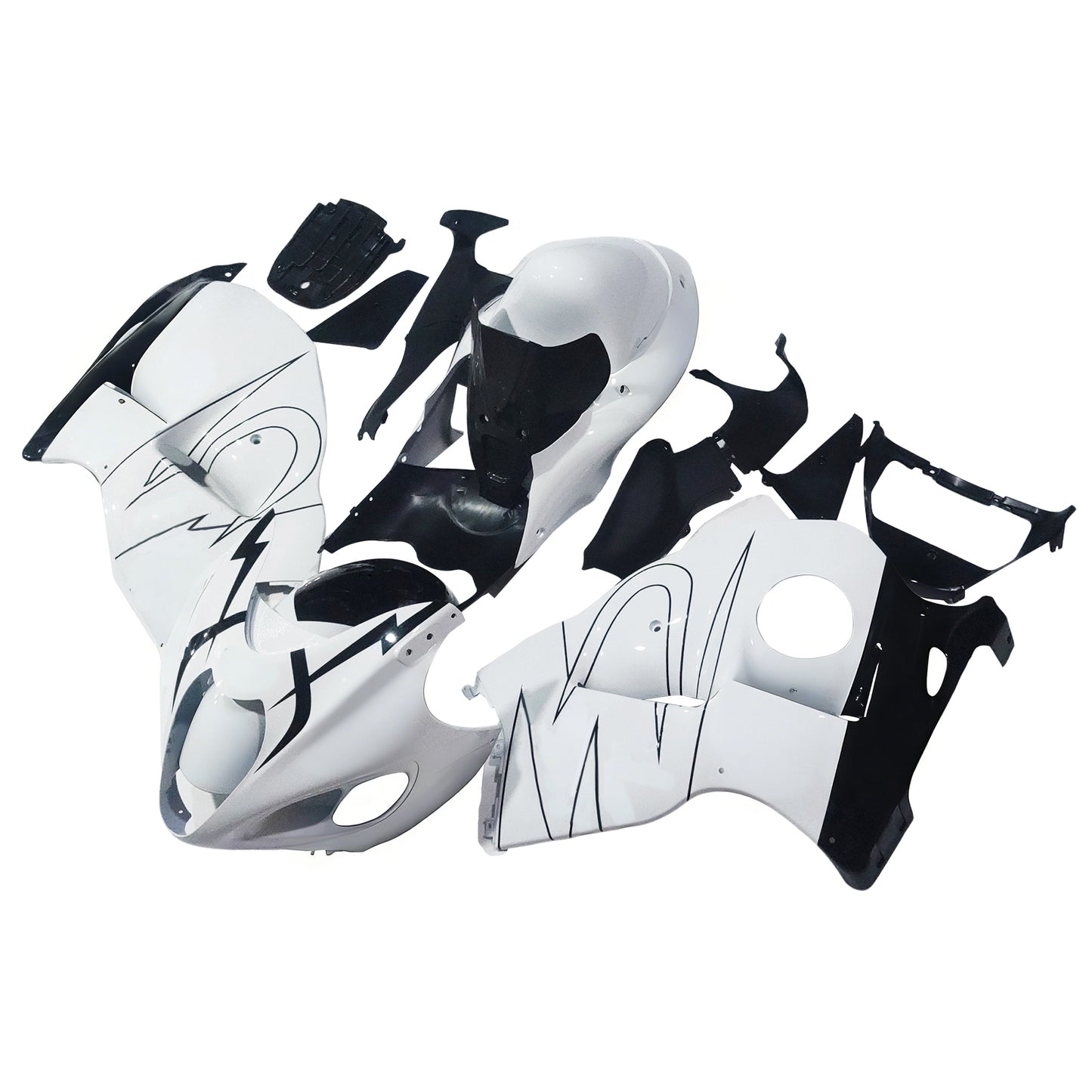 Carene 1999-2007 Suzuki GSX1300 Hayabusa Bianco Alstare Corona Racing Generico
