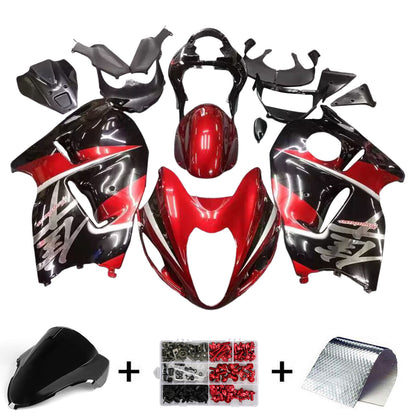 Amotopart Suzuki Hayabusa GSXR1300 1999-2007 K kit rosso e rosso