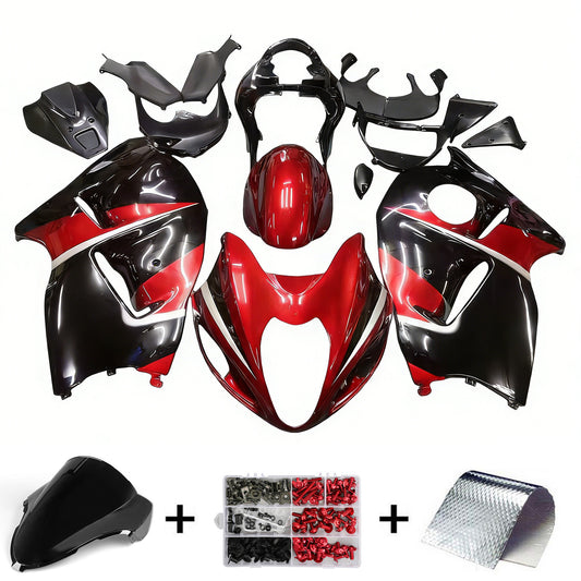 Amotopart Suzuki Hayabusa GSXR1300 1999-2007 K kit rosso e rosso