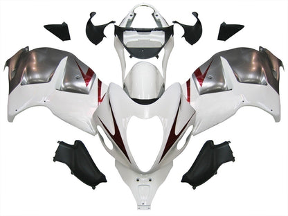 Carene 1999-2007 Suzuki GSX1300 Hayabusa White & Silver Hayabusa Racing Generico