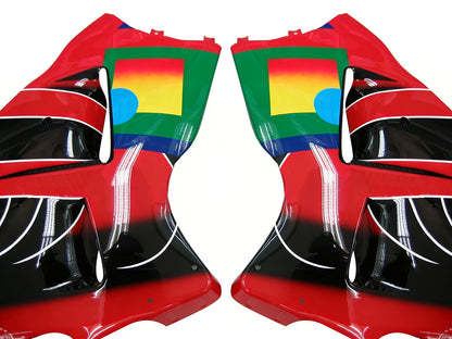 Carene 1999-2007 Suzuki GSX1300 Hayabusa Rosso Nero Jomo Racing Generico