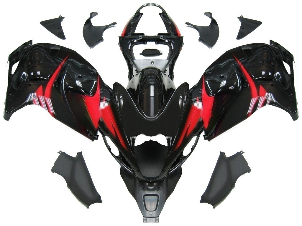 Carene 1999-2007 Suzuki GSX1300 Hayabusa Nero e Rosso Hayabusa Generico