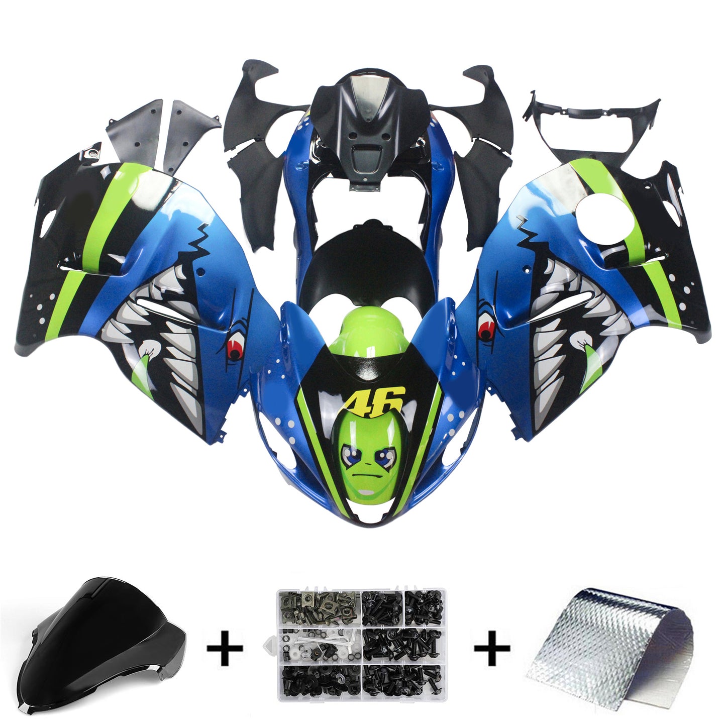 Suzuki Hayabusa GSXR1300 1999-2007 Kit Carenatura Carrozzeria Plastica ABS