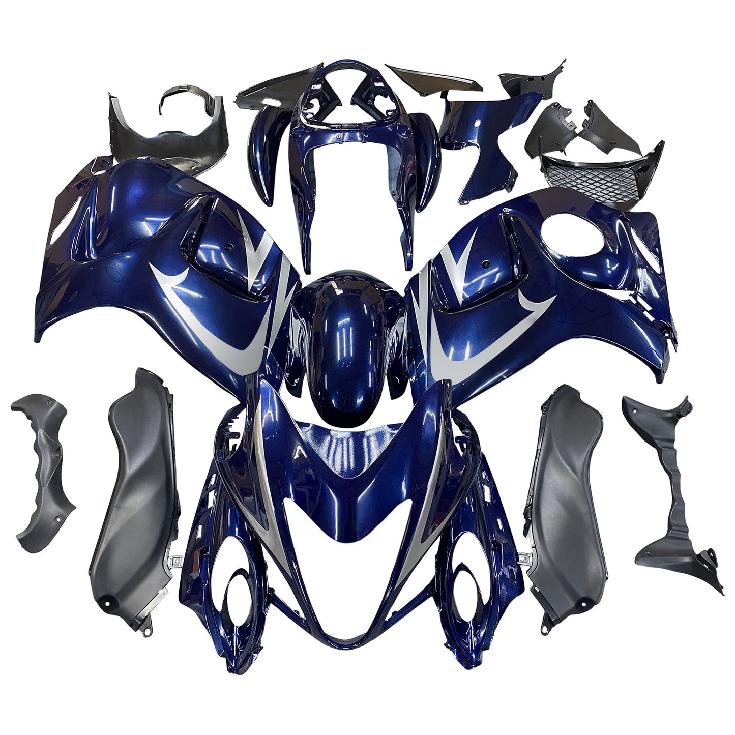 Carene 2008-2020 Suzuki GSX 1300 Hayabusa Blue Dark Metallic Hayabusa Generic