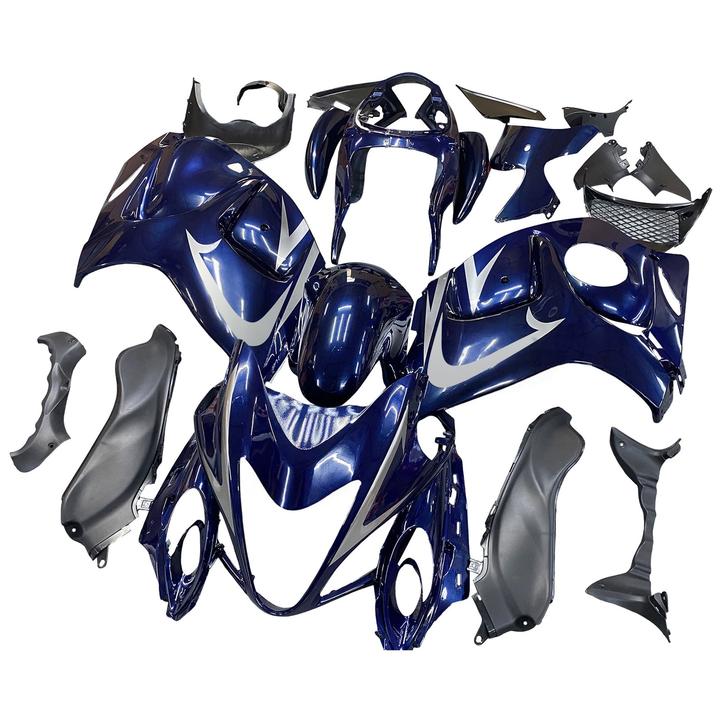 Carene 2008-2020 Suzuki GSX 1300 Hayabusa Blue Dark Metallic Hayabusa Racing Generic