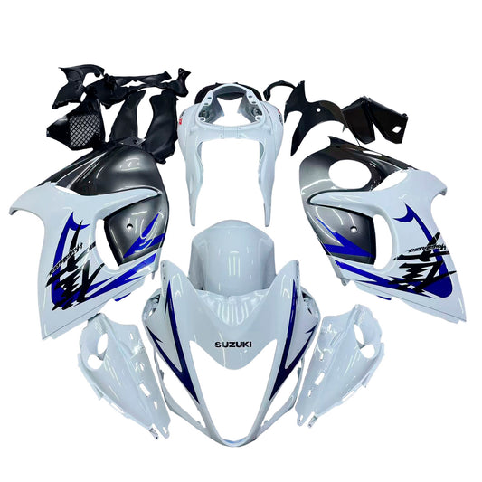 Carene 2008-2020 Suzuki GSX 1300 Hayabusa Bianco Grigio Blu Generico