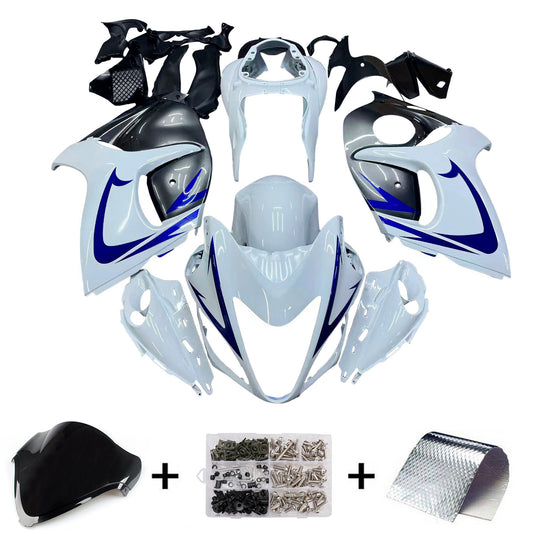 Carene 2008-2020 Suzuki GSX 1300 Hayabusa Bianco Grigio Blu Racing Generic