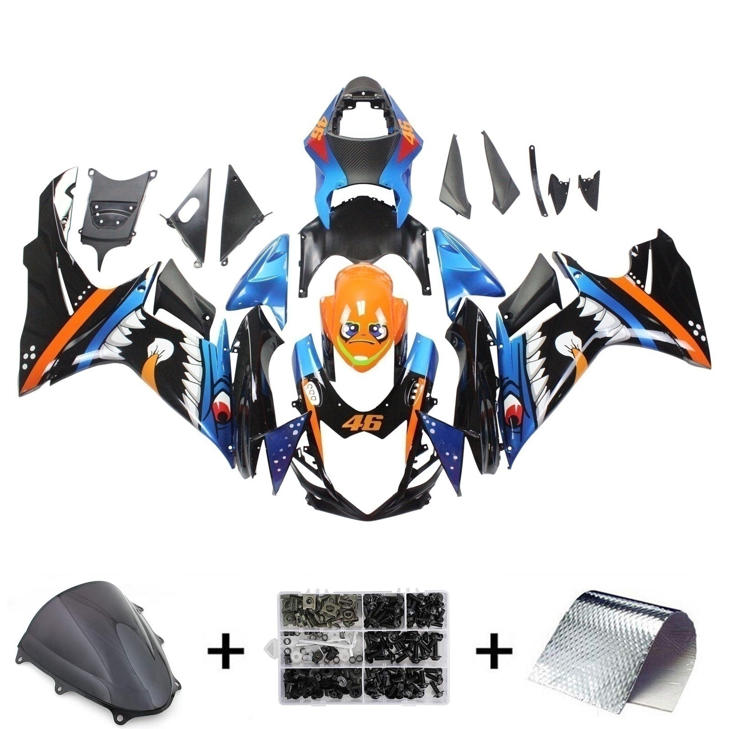 Suzuki GSXR 600/750 2011-2026 Kit carena K11 Carrozzeria Plastica ABS