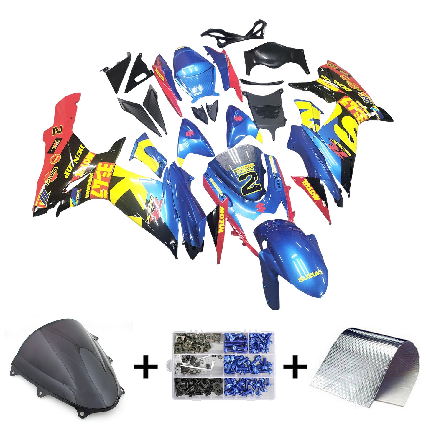 Amotopart Kit carena Suzuki GSXR 600/750 2011-2025 K11 Carrozzeria Plastica ABS