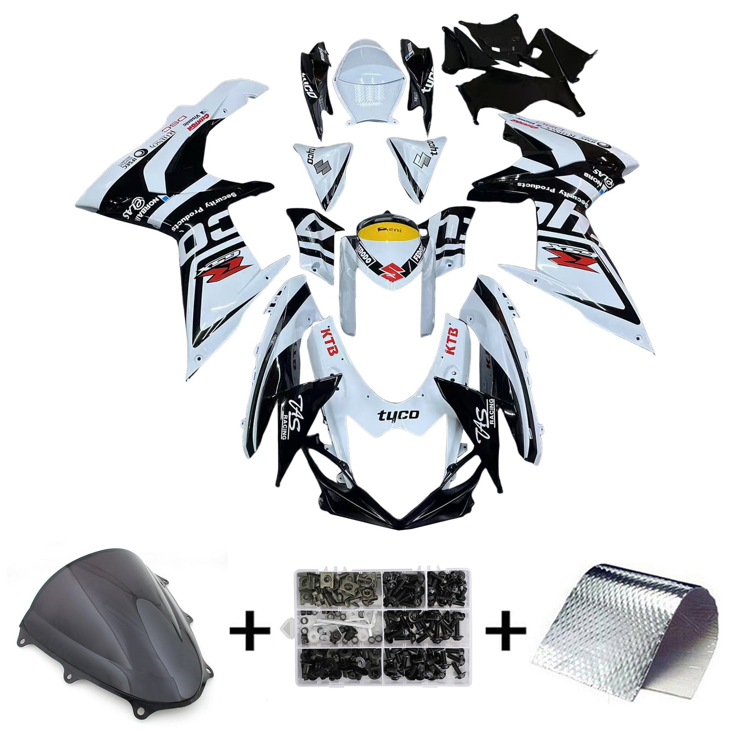 Amotopart Kit carena Suzuki GSXR 600/750 2011-2025 K11 Carrozzeria Plastica ABS