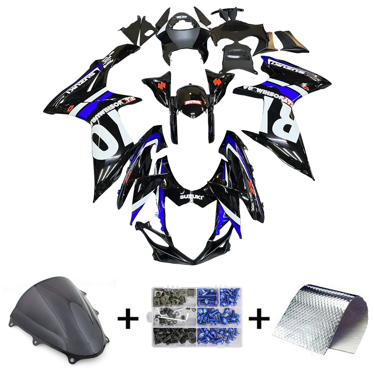 Amotopart Kit carena Suzuki GSXR 600/750 2011-2025 K11 Carrozzeria Plastica ABS