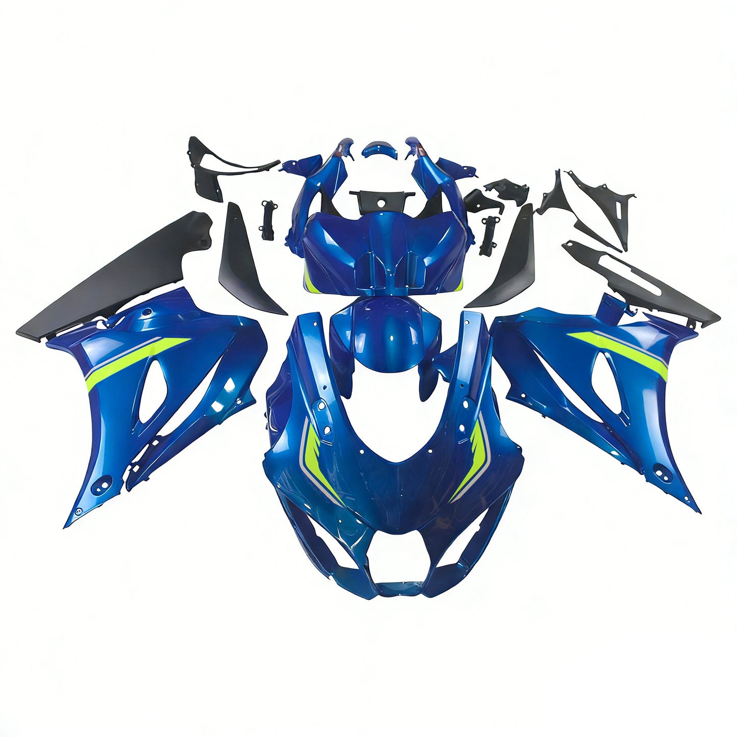 Amotopart Suzuki GSXR1000 2017-2020 K17 kit di carenatura blu lucida