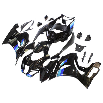 Amotopart Suzuki GSXR1000 2017-2020 K17 Black lucido con kit di spostamento del logo blu