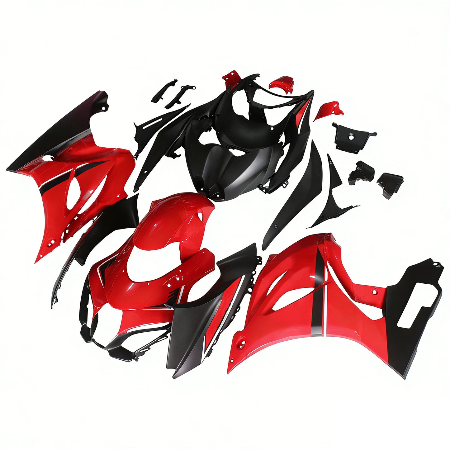 Amotopart Suzuki GSXR1000 2017-2020 K17 kit nero rosso glagsy