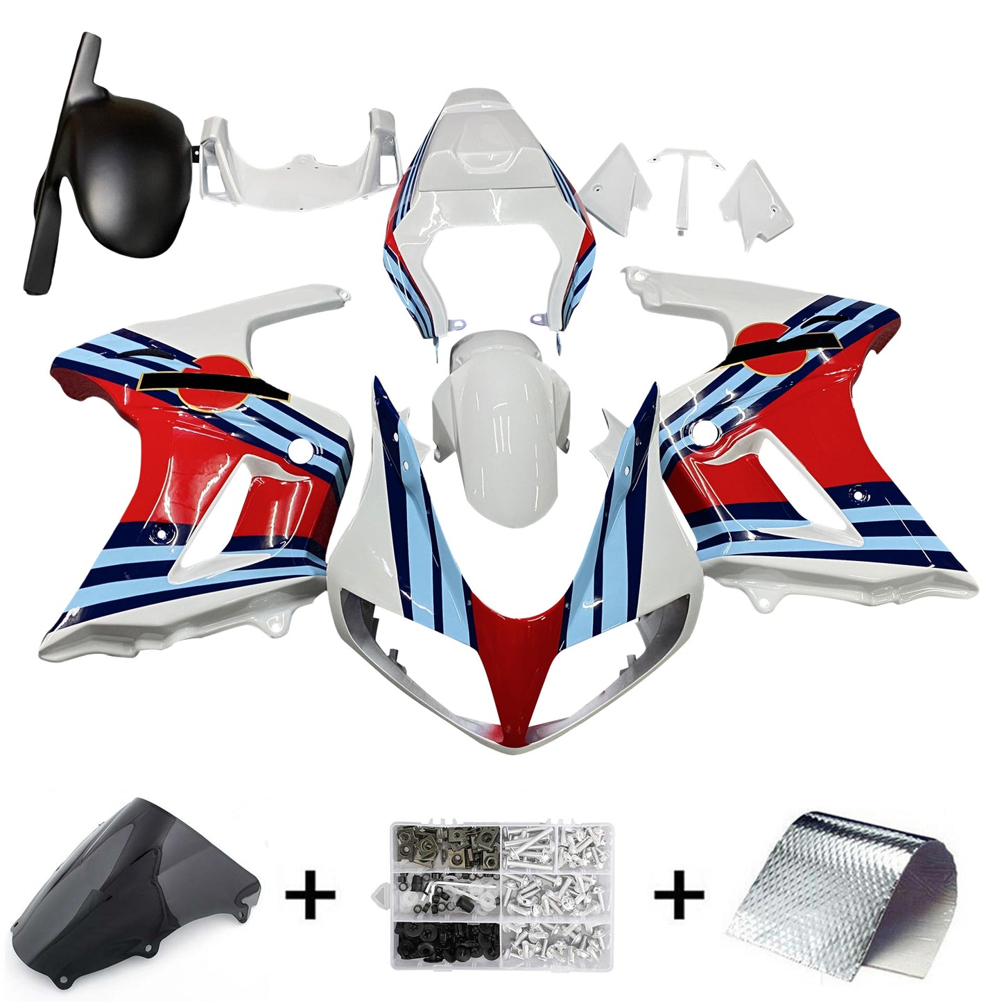 Amotopart Suzuki SV650 SV1000 2003-20011 WEI? ES Kit di rivestimento rosso