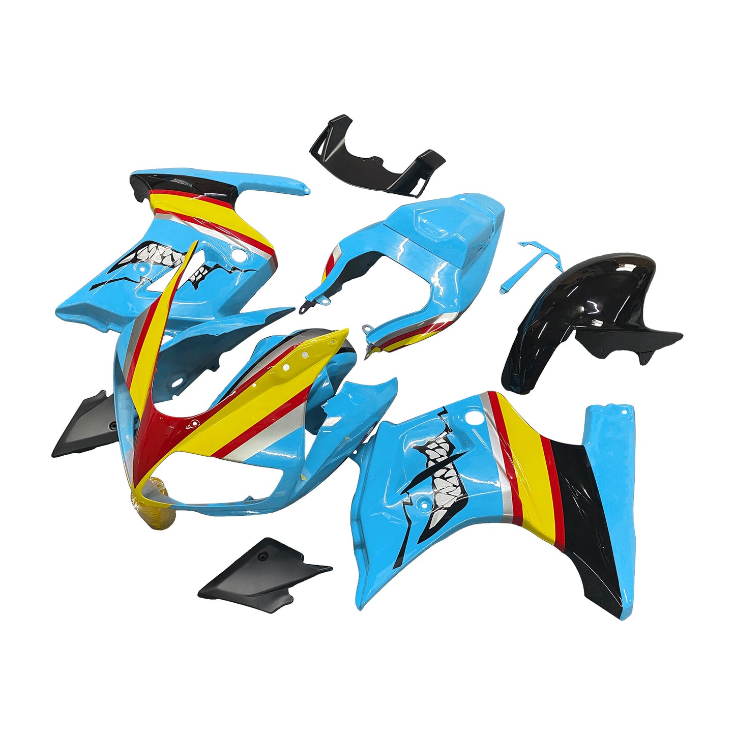 Amotopart Suzuki SV1000 2003-20011 Kit di rivestimento giallo blu