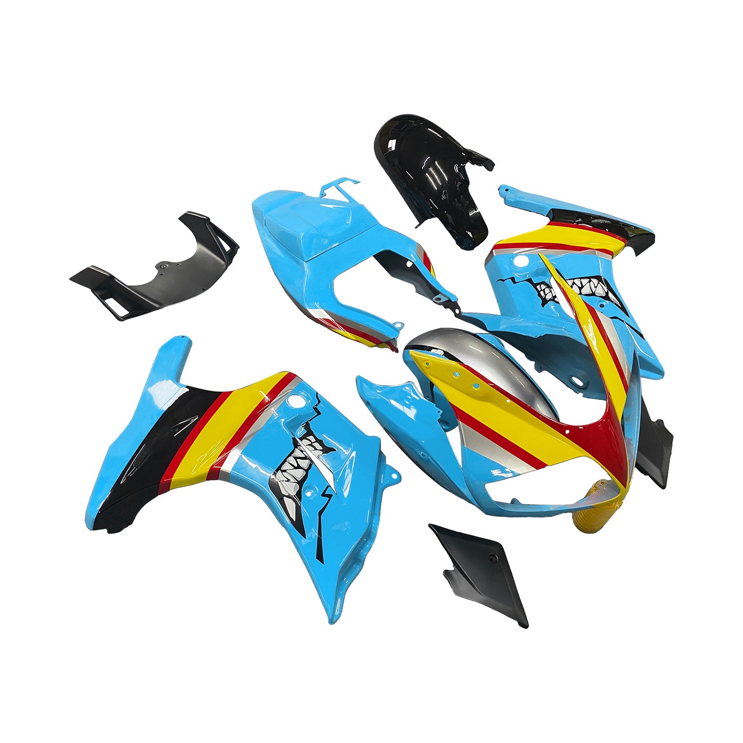 Amotopart Suzuki SV1000 2003-20011 Kit di rivestimento giallo blu