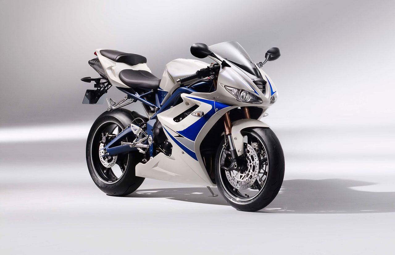 Fit For Triumph Daytona 675 2006-2008 Bianco Blu Carrozzeria Carenatura ABS Stampaggio Ad Iniezione 7 # Generico