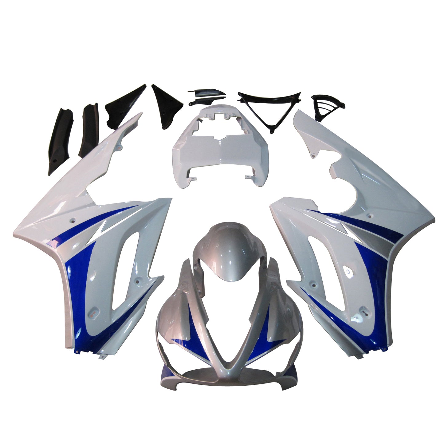 Fit For Triumph Daytona 675 2006-2008 Bianco Blu Carrozzeria Carenatura ABS Stampaggio Ad Iniezione 7 # Generico