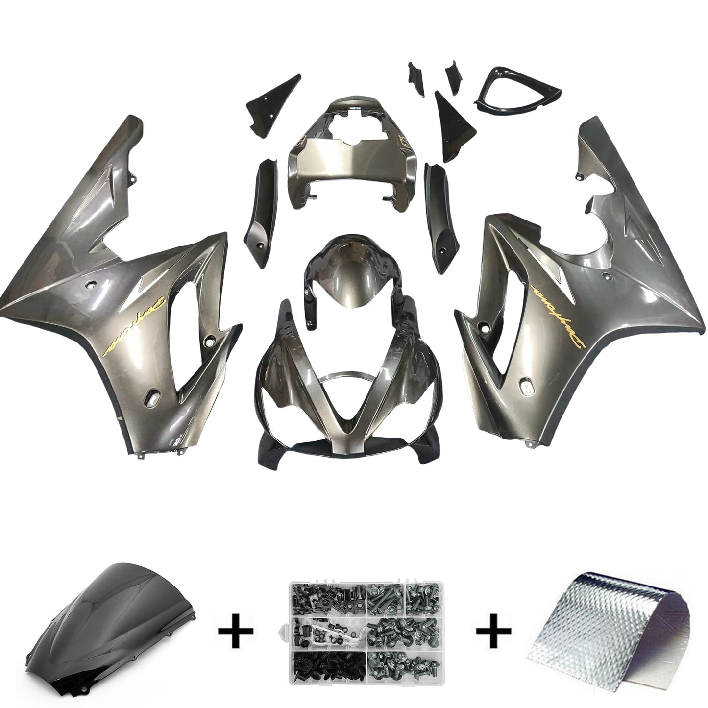 Amotopart Fikings Triumph Daytona 675 2006-2008 Kit di copertura grigio
