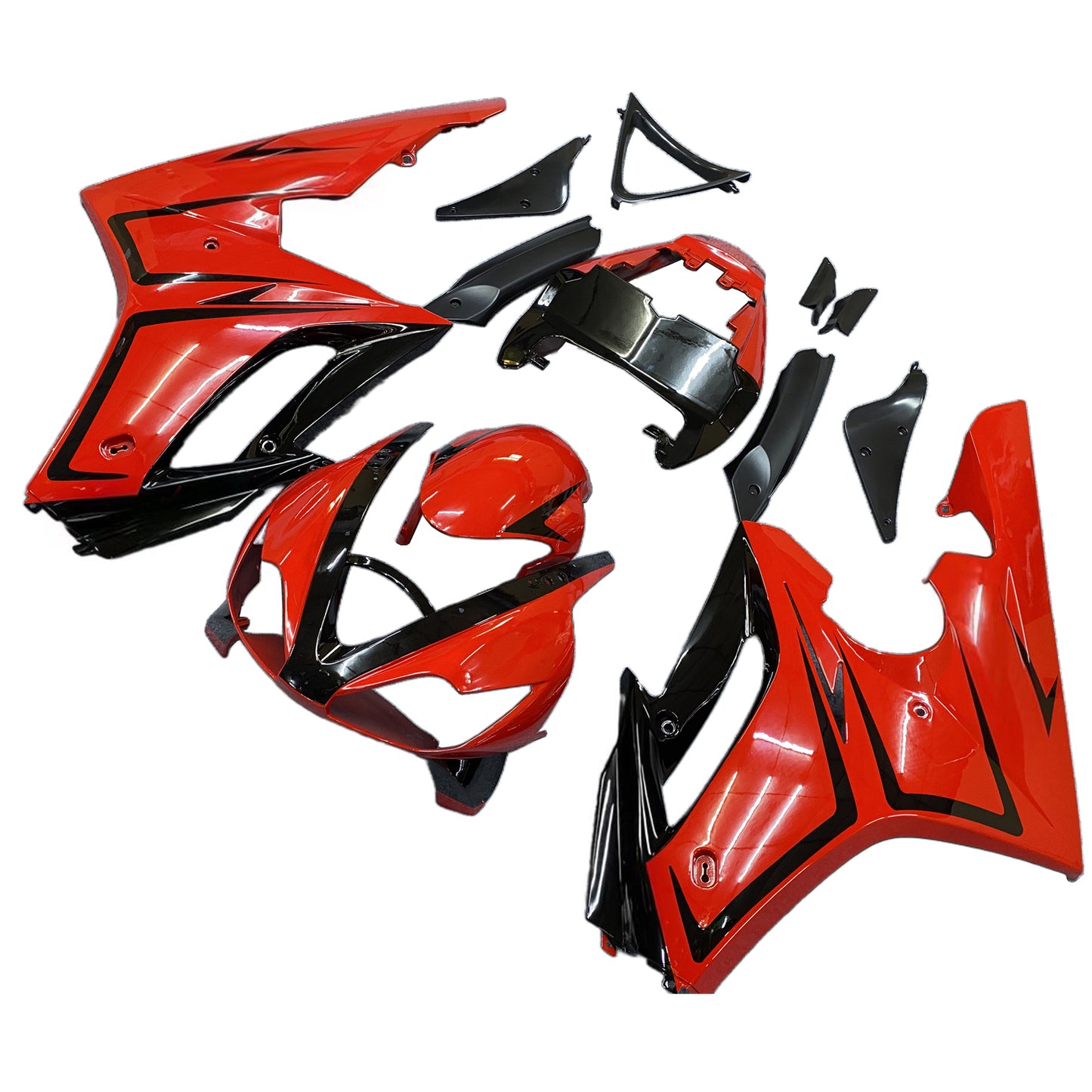 Amotopart Triumph 2006-2008 Daytona 675 rosso con kit di rivestimento in linea nera
