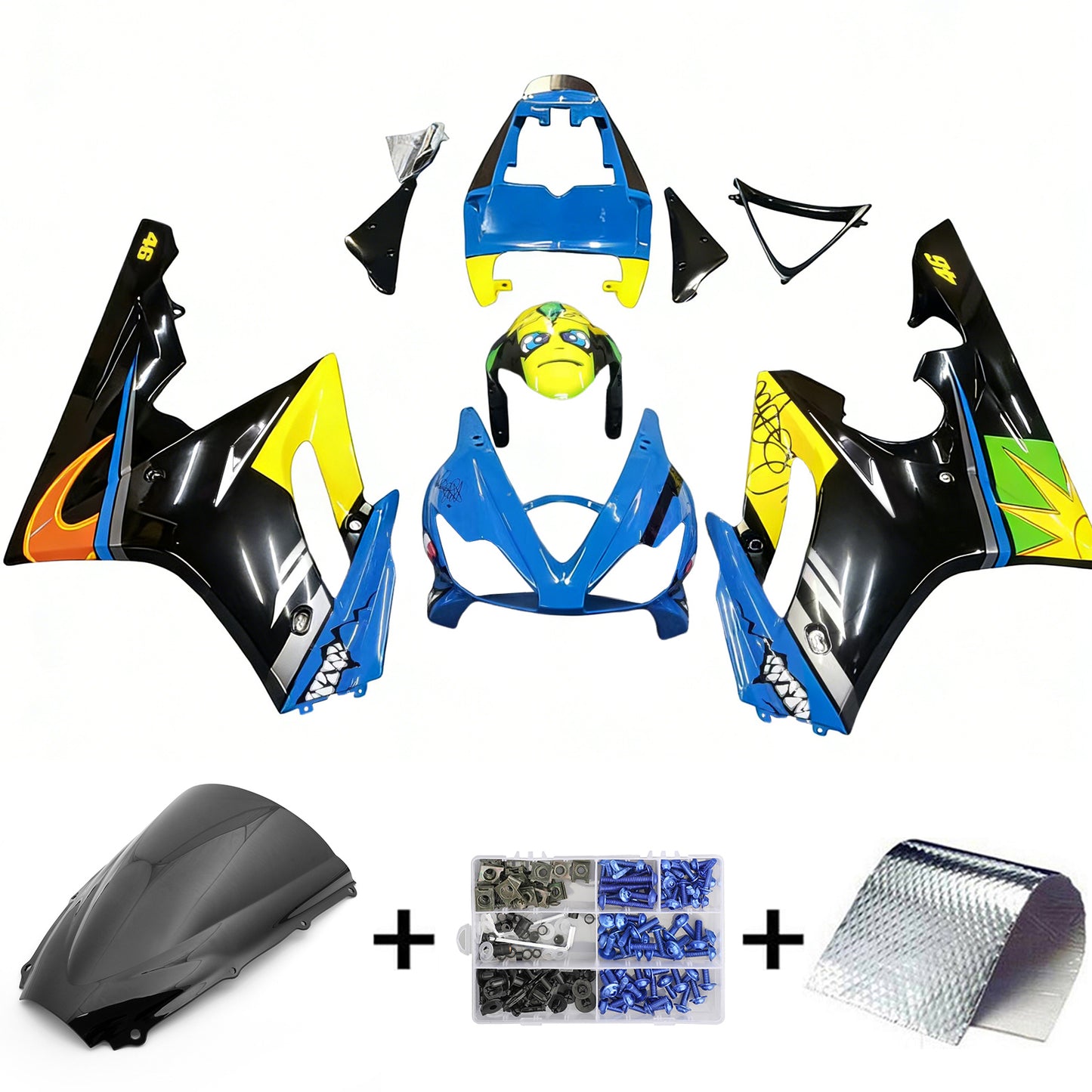 Amotopart Kit Carena Triumph Daytona 675 2006-2008 Carrozzeria Plastica ABS