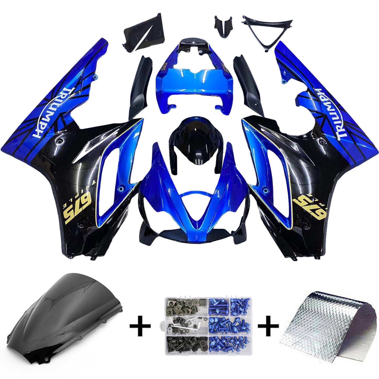 Amotopart Kit Carena Triumph Daytona 675 2006-2008 Carrozzeria Plastica ABS