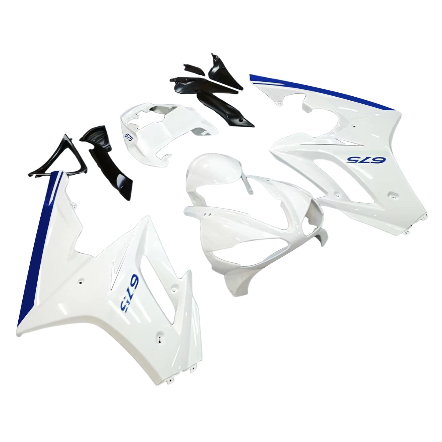 Misura Per Triumph Daytona 675 2009-2012 Bianco Blu Carrozzeria Carenatura ABS Stampaggio Ad Iniezione Generico
