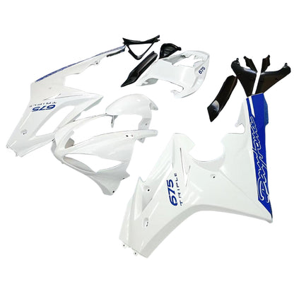 Misura Per Triumph Daytona 675 2009-2012 Bianco Blu Carrozzeria Carenatura ABS Stampaggio Ad Iniezione Generico